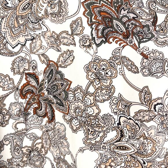 Frame Womens Medium 70s Ruffle Silk Floral Bell Sleeve Buttondown Blouse Top - Picture 5 of 6